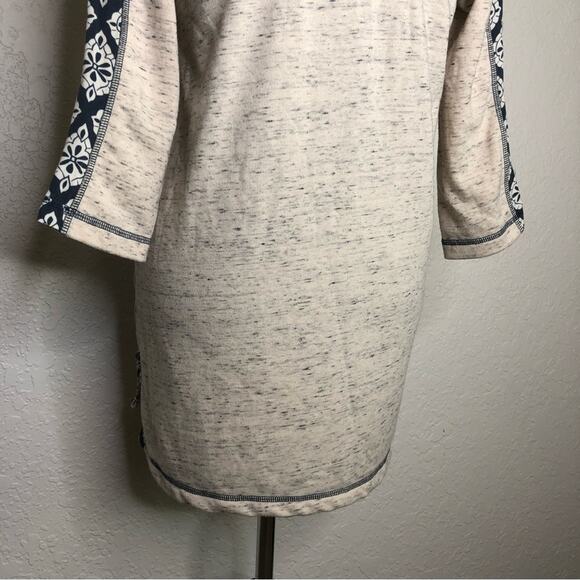 Hatley oatmeal marled navy orange trim knit tunic top size Small - Picture 8 of 15